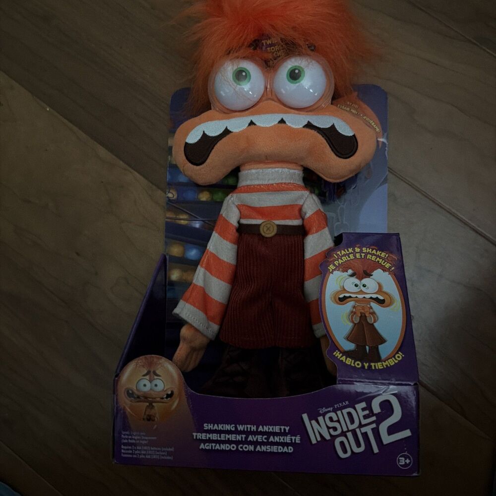 Just Play Inside Out 2 Anxiety Shaking Feature Plush, Purple, 13 in